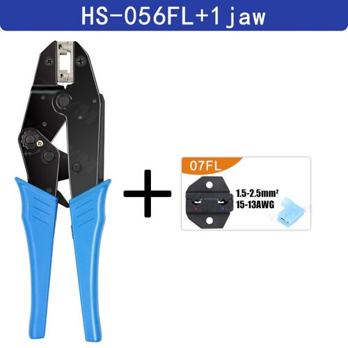 HS-056FL 1 JAW - Drapeau Type Récipients 4.8,6.3 Bornes Isolées Hs-056fl Pour 0.5-2.5mm ²/20-13awg Pince À Sertir Connecteurs Outils De Marque