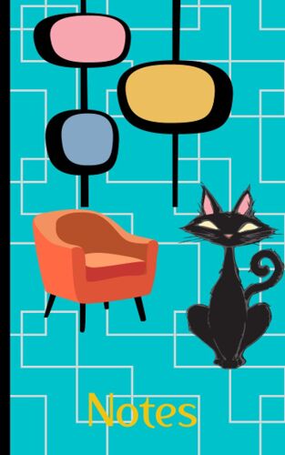 Notes|Mid Century Modern Design|100 Pages|Pitman Lined: Notebook|Journal|Notes|Office|School|Home