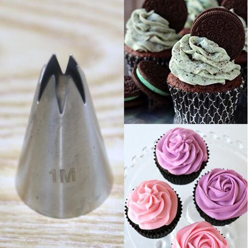 Boquilla De Acero Inoxidable #1m, Punta De Estrella Abierta, Herramientas De Pastelería, Boquillas Para Manga Pastelera, Decoración Para Cupcakes, Crea Flor De Gota-Générique