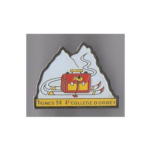 Pin's École / Classe De Ski 1994 Des 4eme Du Collège Dorbey (Haut Rhin) À Tignes (Savoie)
