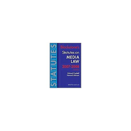 Blackstone's Statutes On Media Law (Blackstone's Statute Book)