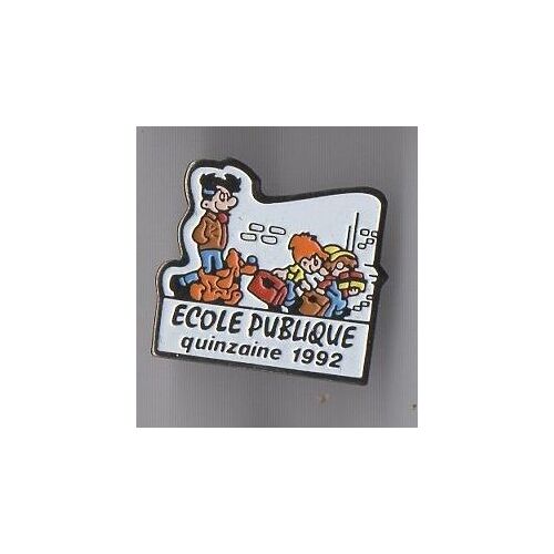 Pin's Campagne De La Quinzaine De L'école Publique 1992 / Boule Et Bill