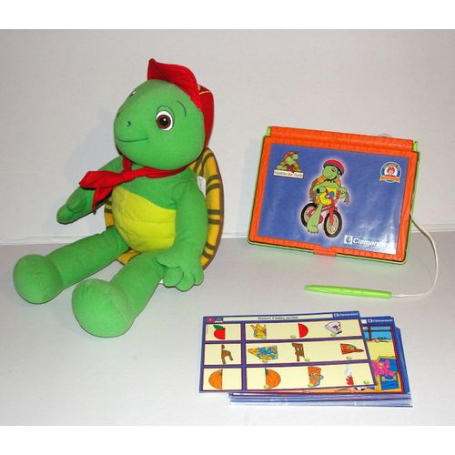 franklin la tortue jeux educatifs et interactifs les jeux du petits savants avec 25 cartes educatives peluche + console clementoni