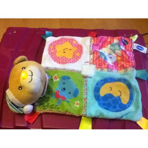 Doudou V'tech Chant Ourson Couleur Varié Borde D'etiquettes