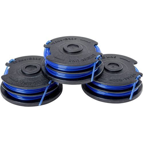 Lot de 3 bobines de Rechange pour débroussailleuse Double Ligne 065" pour coupe-herbe Greenworks 29082 29242