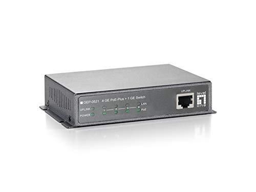 LevelOne Routeur filaire GEP0521 Nongéré Gigabit Ethernet (10/100/1000) Gris Connexion Ethernet, supportant l alimentation via ce port (PoE)