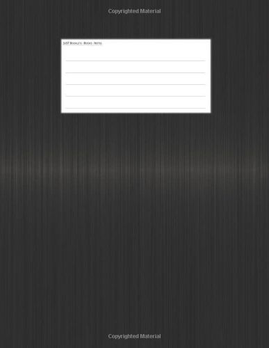 Booklets - Books - Notes: Music Manuscript Paper, 5-Line Staves, With Simple Clean Design. Cover Black Elegant C86
