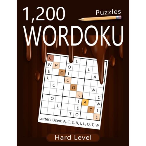 1,200 Wordoku Puzzles Hard Level: Word Puzzle Book For Adults With Solution