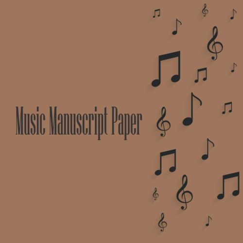 Music Manuscript Paper: Size 8.5 X 8.5 In (21.59 X 21.59 Cm) 120 Pages
