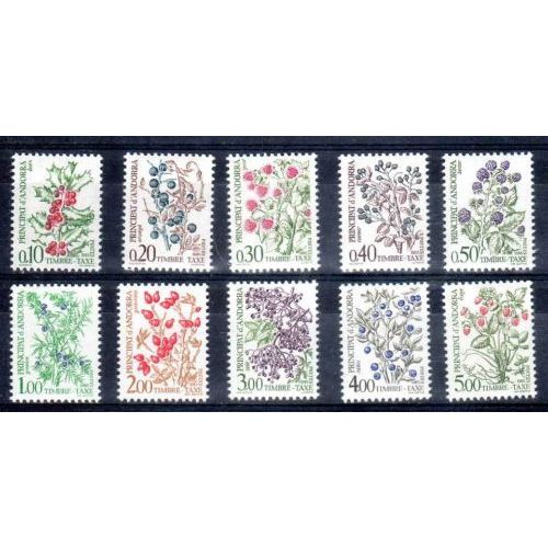 Andorre Taxe 1985 (Yvert 53/62) Série Complète, Neufs**