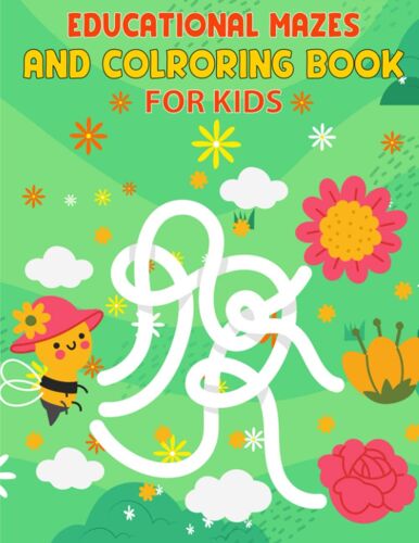 Educational Maze Game For Kids Ages 4-8: Maze Activity Book For Kids