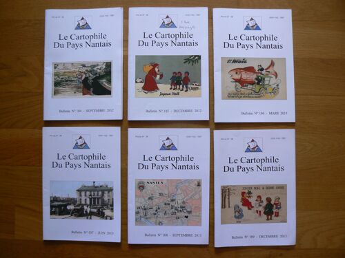Le Cartophile Du Pays Nantais. Lot De 6 Bulletins : N°140, N°105, N°106, N°107, N°108 Et N°109. 