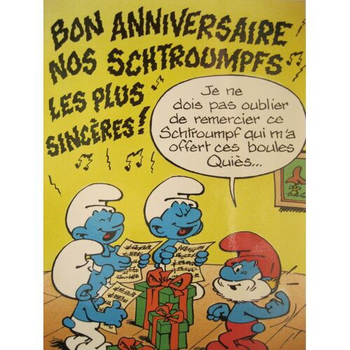 Peyo - Schtroumpf N°13 - Bon Anniversaire