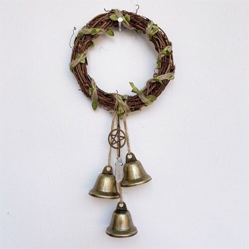 Anneau De Corde À Tisser En Rotin, Carillon À Vent, Décoration Vintage Mystérieuse Pour Porte Fenêtre Balcon H88f