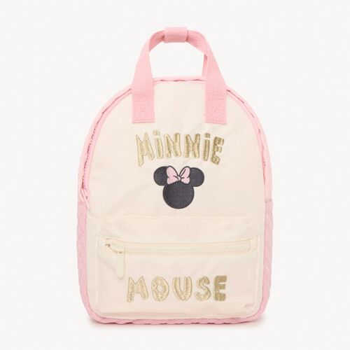 Sac à dos Minnie Disney en glitter print pour fille - Ecru