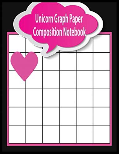 Unicorn Graph Paper Notebook Composition: Cute Unicorn Composition - Unicorn For Girls - Quad Ruled 5x5 - 100 Sheets Large (8.5 X 11) - Square Graph Paper Pages And White Paper - Notebook For Students