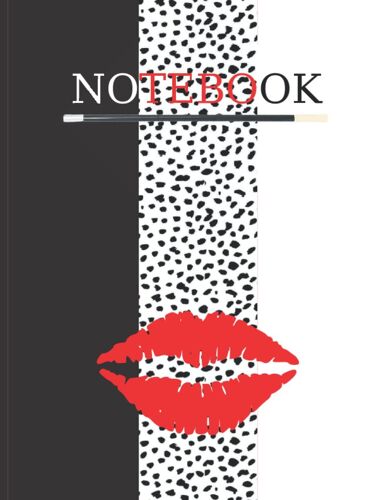 Notebook: Dalmatian, Cigarette Holder Cover Design 8.5" X 11" With Wide Ruled 120 Pages