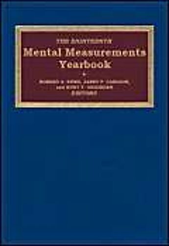 The Eighteenth Mental Measurements Yearbook