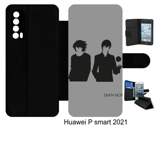 Etui À Rabat Huawei P Smart 2021 - Death Note - Simili-Cuir - Noir