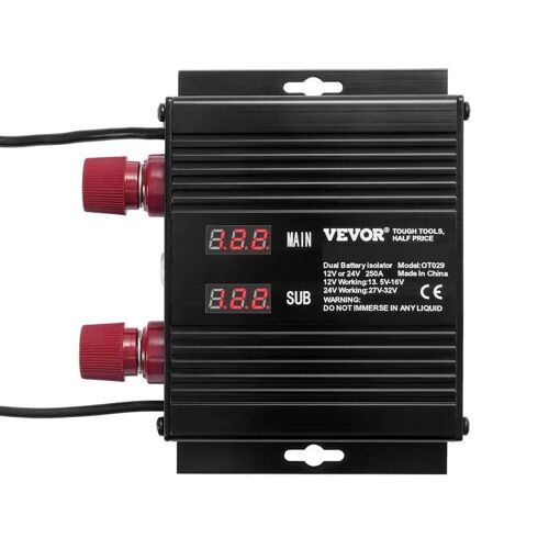 Isolateur Intelligent De Batterie Double 250 A-Vevor-Pour Voiture, Camion, Atv, Camping-Car, Contrôleur De Démarrage De Batterie