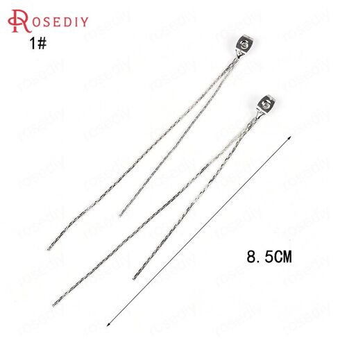 Boucles D'oreilles En Laiton Doré Avec Pompon, 10 Pièces, Longueur 8.5cm, Accessoires De Bijouterie, Vente En Gros