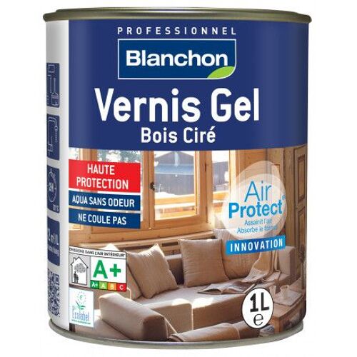 Vernis gel bois ciré - Air Protect® - Chêne doré - 1 L BLANCHON