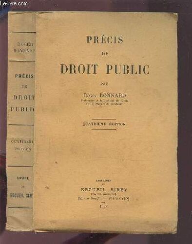 Precis De Droit Public - 4° Edition.