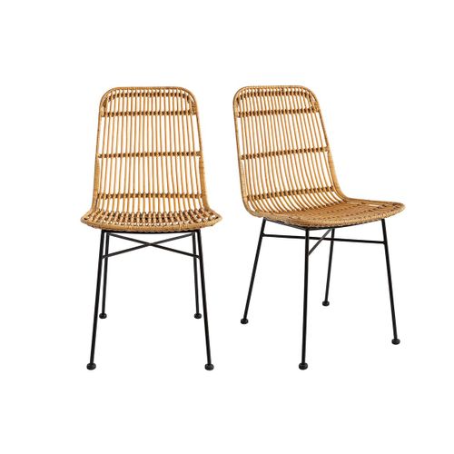 Chaises En Rotin (Lot De 2) Malacca