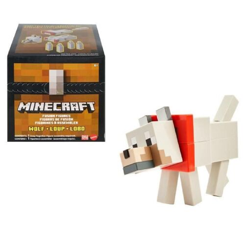 Minecraft Figurine Loup 20 Cm A Construire