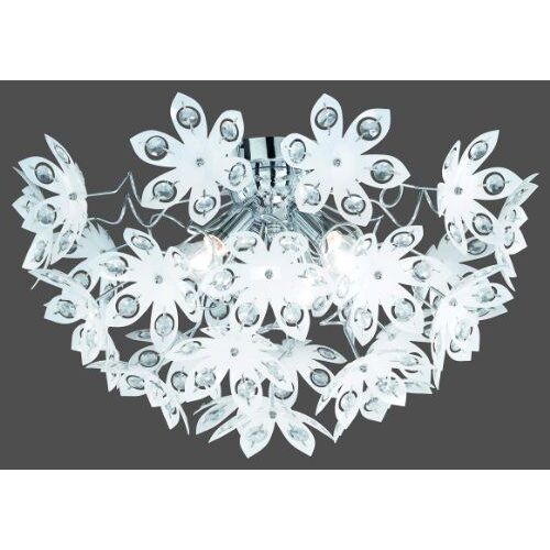 Reality Leuchten Reality|Trio Plafonnier Lampe, Métal Chromé/Fleurs Acryliques, Ã¿