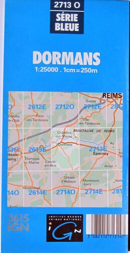 Dormans   Carte De Randonnée Ign 1/25000  2713 O