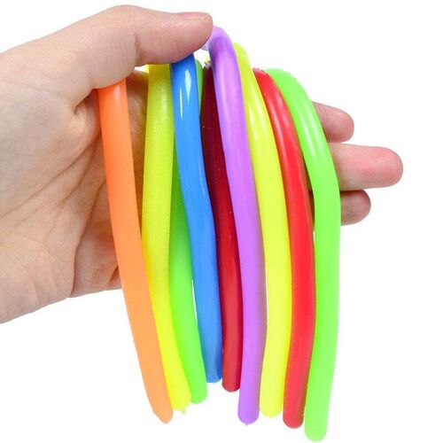 Jouet De Décompression Pour Enfants Et Adultes, Corde Extensible En Caoutchouc Tpr, Jouet Anti-Stress Pour Blague Autisme, 5 Pièces