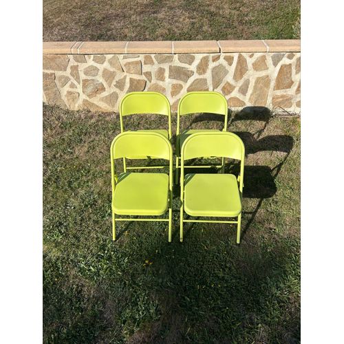 Lot De 4 Chaises Pliantes Verte