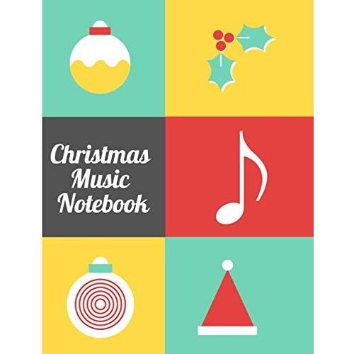 Christmas Music Notebook: Manuscript Music Notation Paper - Blank Staff Paper - 12 Staves - 8.5 X 11 - 110 Pages- Standard Notebook For Musicians, Composition, Songwriting,Christmas Gift. (Cristopher