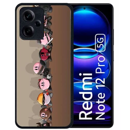 Coque pour redmi note 12 pro 5g - kirby héros - silicone - noir