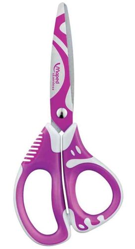 Maped Ciseaux Zenoa Fit, Longueur: 130 Mm, Asymétrique, Rond Couleur Assorties (Sans Choix Possible)