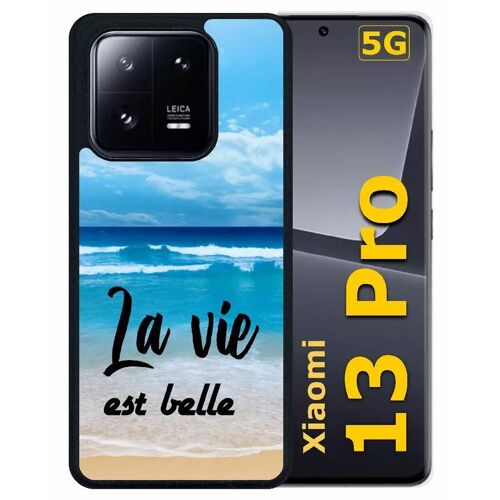 Coque pour xiaomi 13 pro - la vie est belle fond mer - silicone - noir