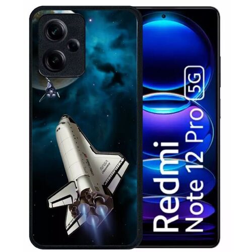 Coque pour redmi note 12 pro 5g - nasa planete - silicone - noir