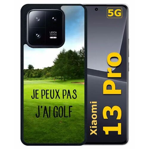 Coque pour xiaomi 13 pro - je peux pas j ai golf fond terrain - silicone - noir