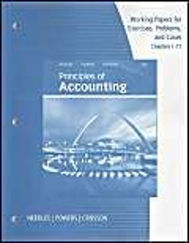 Needles, B: Working Papers For Principles Of Accounting, Cha