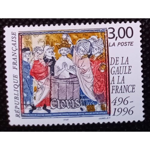Timbre France 1996 Neuf** Yt 3024 - De La Gaule À La France - Le Baptème De Clovis (496-1996)