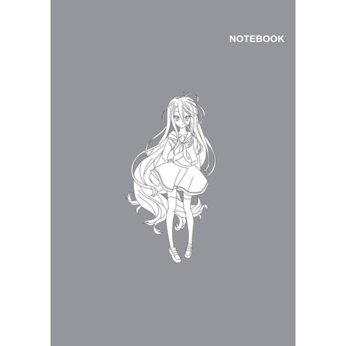 Awesome No Game No Life Notebook For Kids: With Lined Pages, 110 Pages, (8.27 X 11.69 Inches) A4, Shiro White Chibi No Game No Life Notebook Cover.