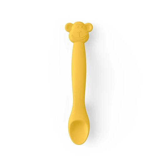 Vaisselle Cuillere Enfant Singe Jaune - Jaune