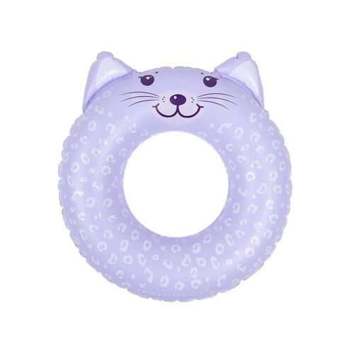 Petite Bouée Gonflable Imprimé Panthère Lilas Ø 55 Cm - Violet