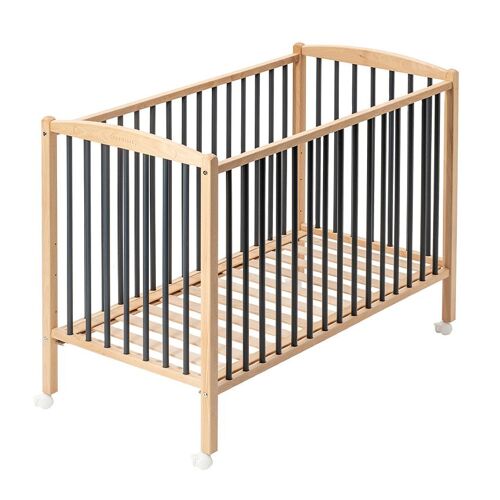 Lit En Bois 70x140 Cm Arthur Anthracite - Combelle