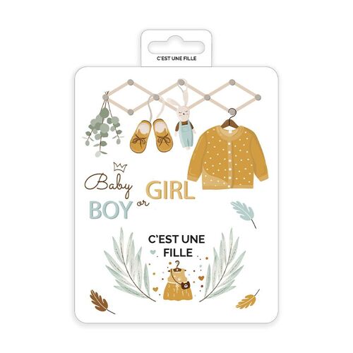Carte À Gratter "C¿Est Une Fille !" - Multicolore