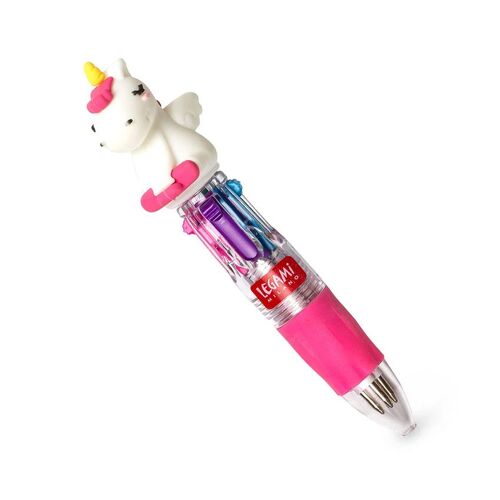 Mini Stylo À Bille 4 Couleurs Licorne Mini Magic Rainbow - Rose