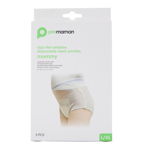 Lot De 5 Slips Jetables Extensibles Taille L/Xl - Blanc