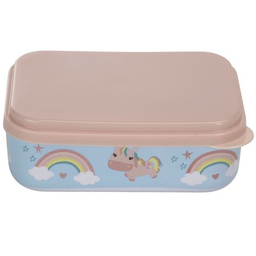 Lunchbox En Mélaminé - Licorne - Rose
