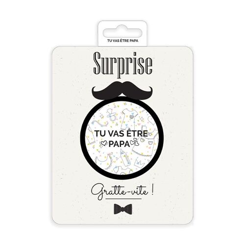 Carte À Gratter "Tu Vas Être Papa !" - Ecru